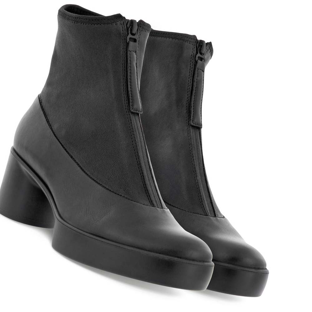 Women's Ecco Shape Sculpted Motion 35 Zip Boots Black | Canada 35RVD